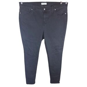 Madewell Womens 9" High Rise‎ Skinny Size 35 Black Jeans Streetwear Grunge